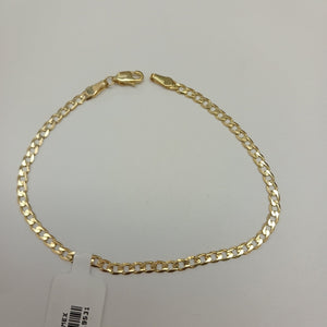 PULSERA TEJIDO BARBADA 14K 21 CM 3.7 GR (NUEVO)