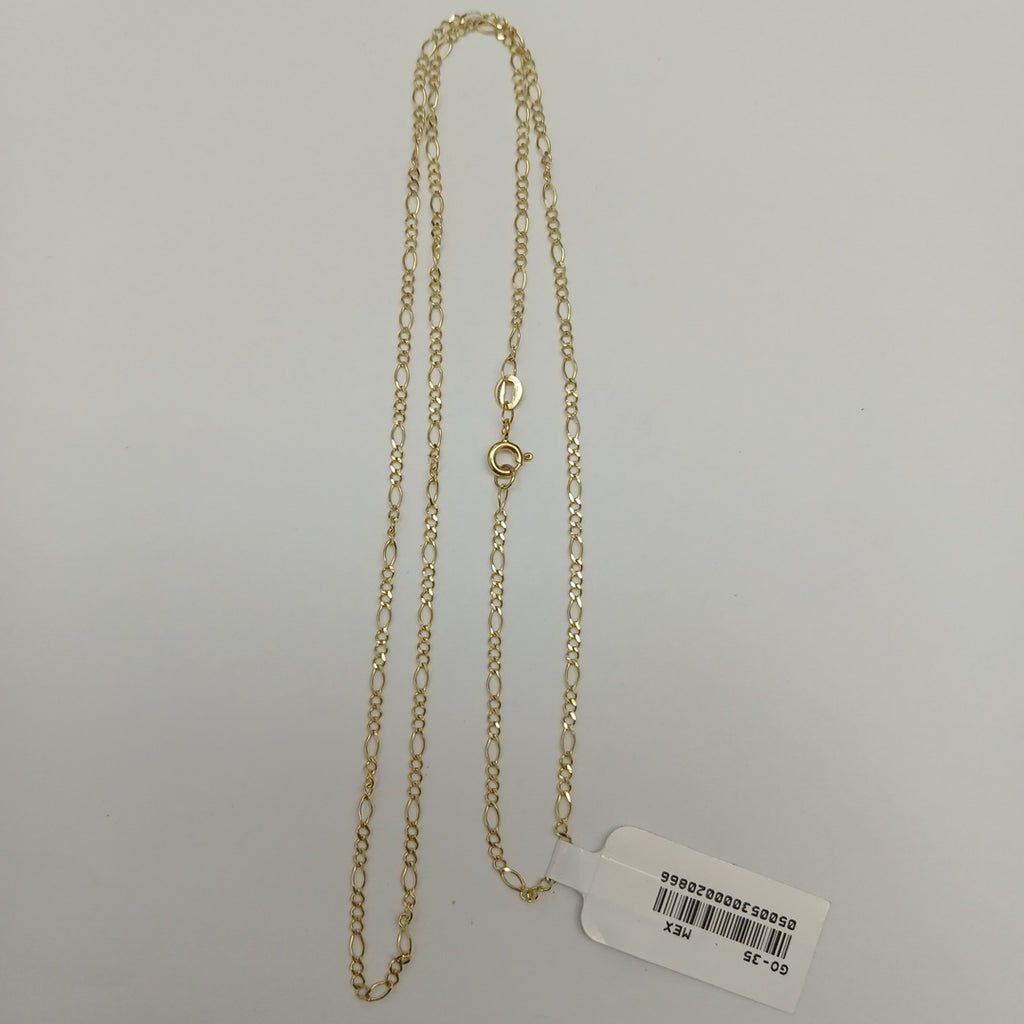 CADENA TEJIDO 3X1 14K 55 CM 2.3 GR (NUEVO)