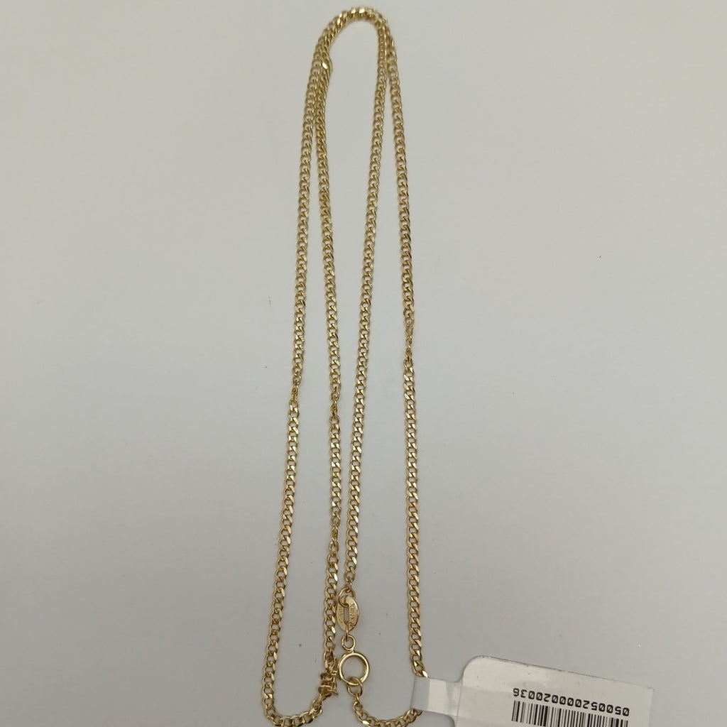 CADENAS TEJIDO BARBADA ORO 10K 55 CM 3.8 GR (NUEVO)