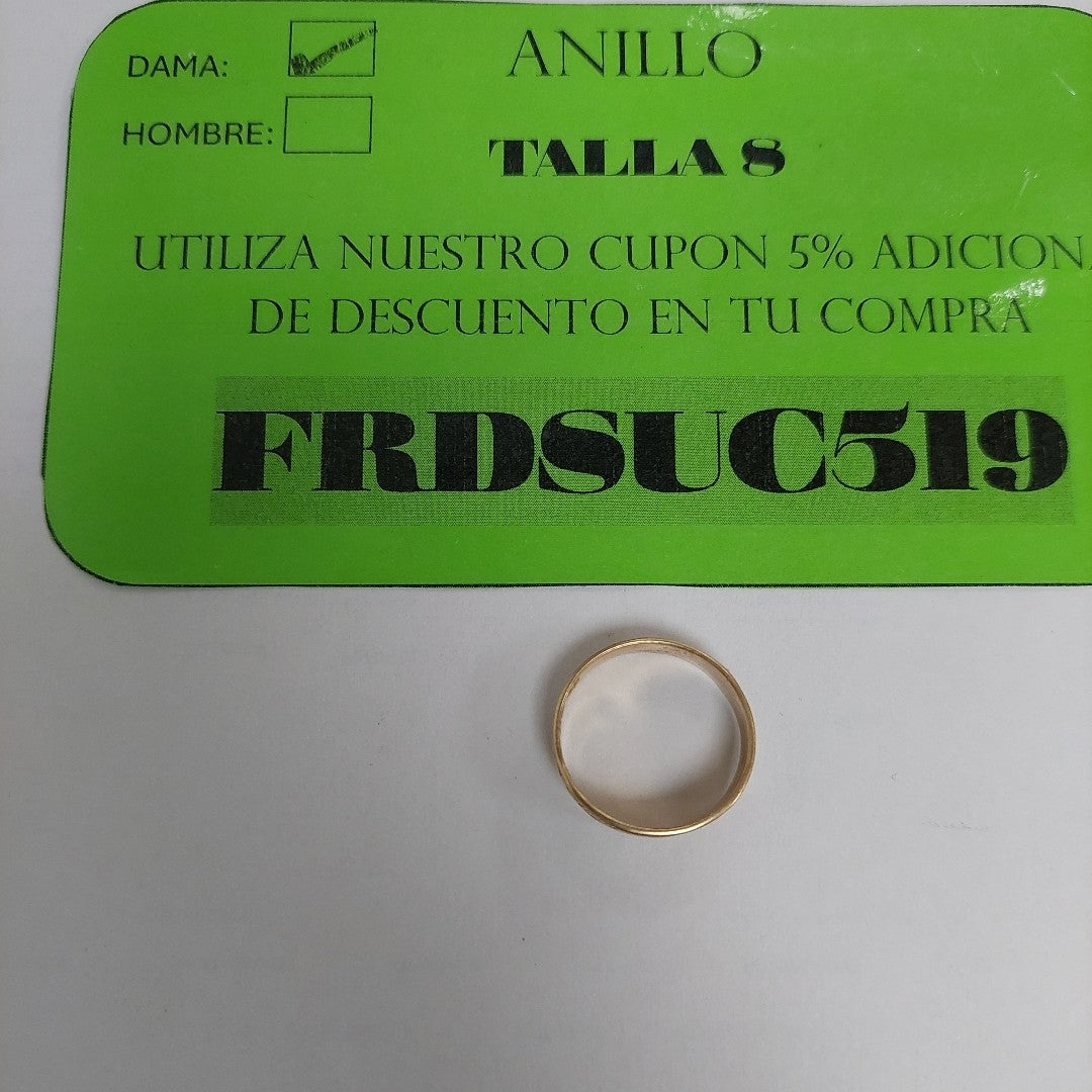 ARGOLLA DE LA SUERTE ORO 14 K 3,30 GRMS (SEMINUEVO)
