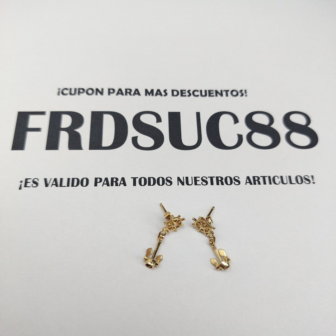 BROQUELES PAR ORO 14 K 2.5 GRMS (SEMINUEVO)