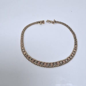 PULSERA ORO COMBINADO 10 K 7,50 GRMS (SEMINUEVO)
