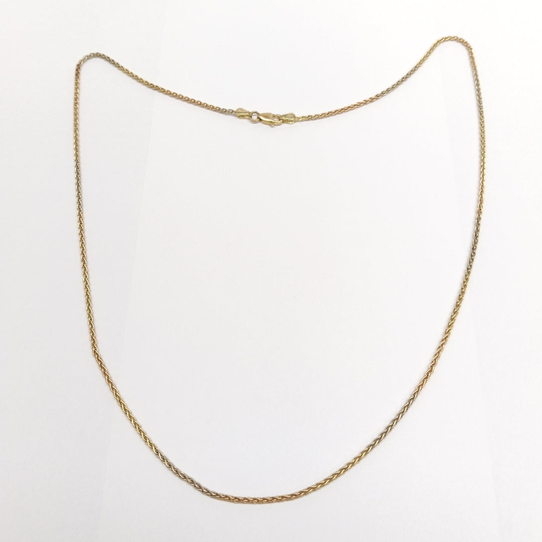 CADENA ORO COMBINADO 14 K 7,40 GRMS (SEMINUEVO)