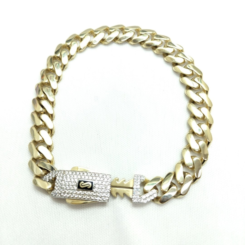 PULSERA CABALLERO MONACO ORO 14K 14.9 (NUEVO)