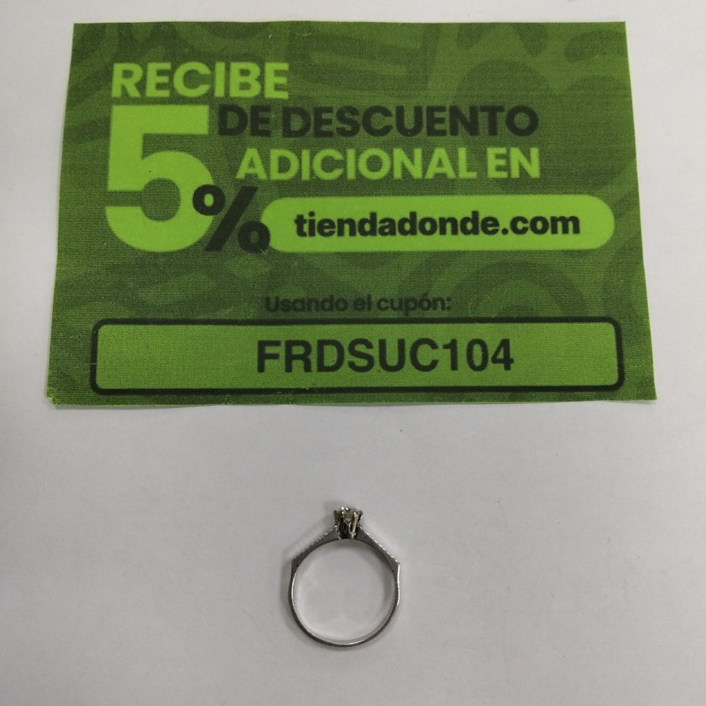 SOLITARIO ORO BLANCO 10 K 2.2 GRMS (SEMINUEVO)