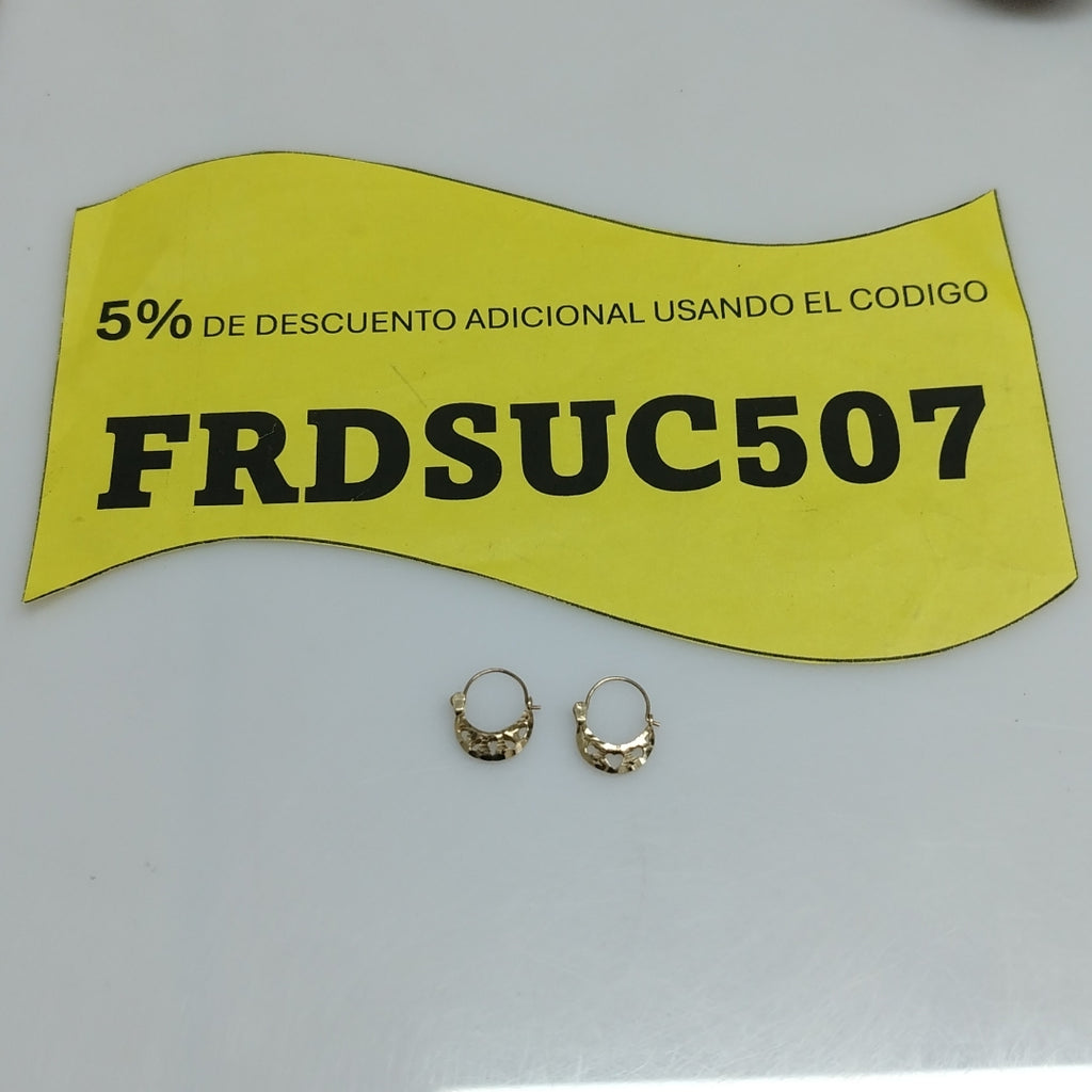 ARETES PAR ORO 14 K 1.1 GRMS (SEMINUEVO)
