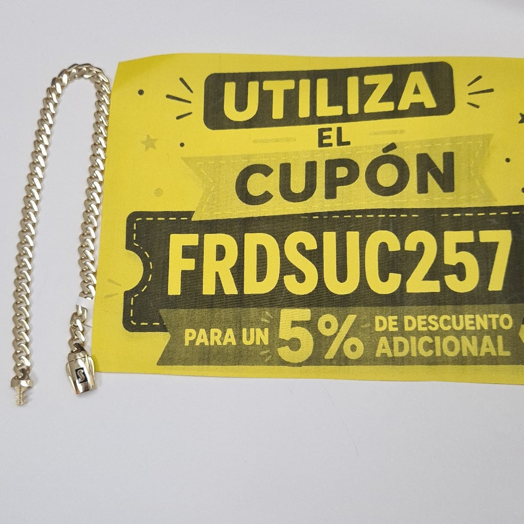 PULSERA CABALLERO MONACO ORO 14K 5.9 (NUEVO)