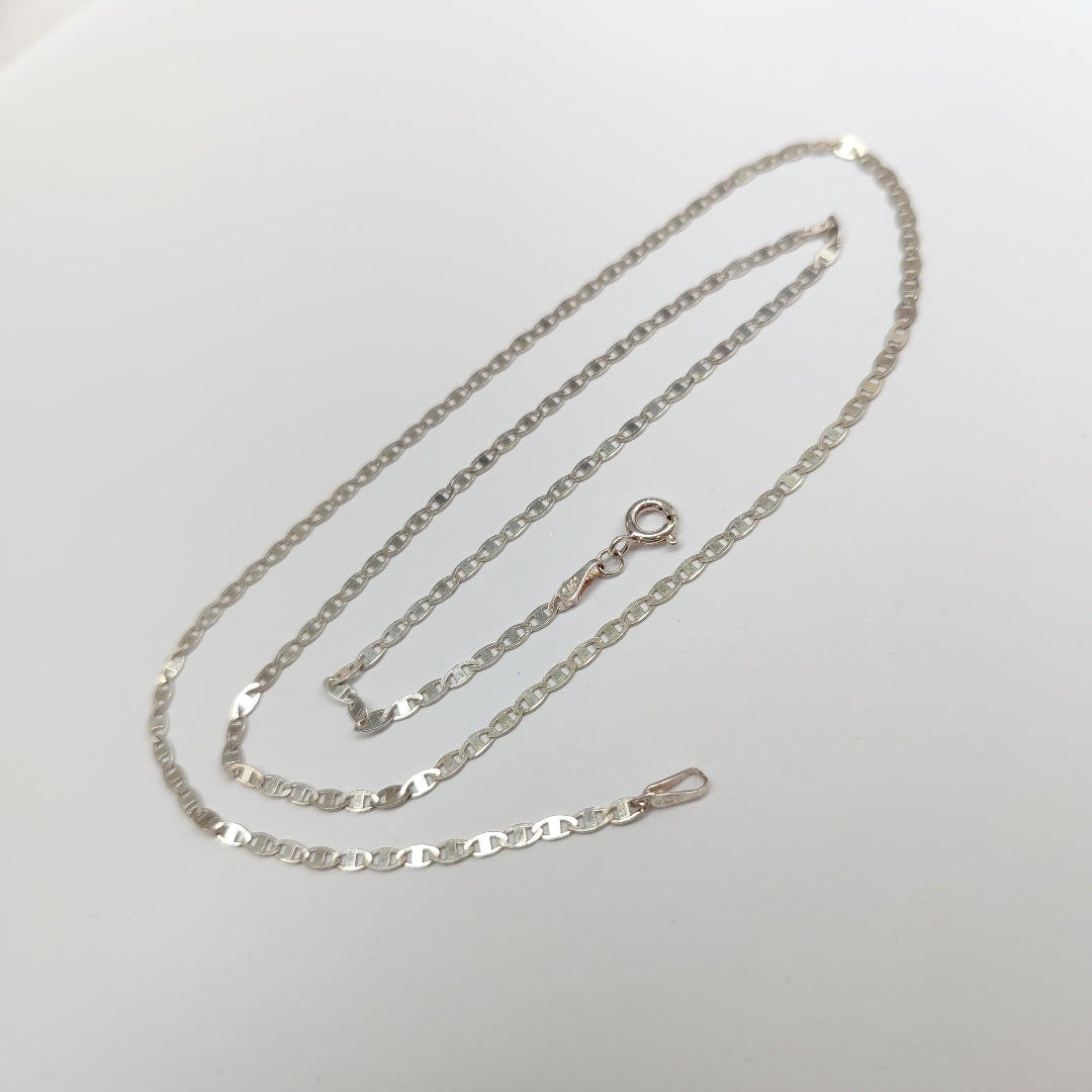 CADENA TEJIDO ESPEJO PLATA .925 55 CM 3.8 GR (NUEVO)