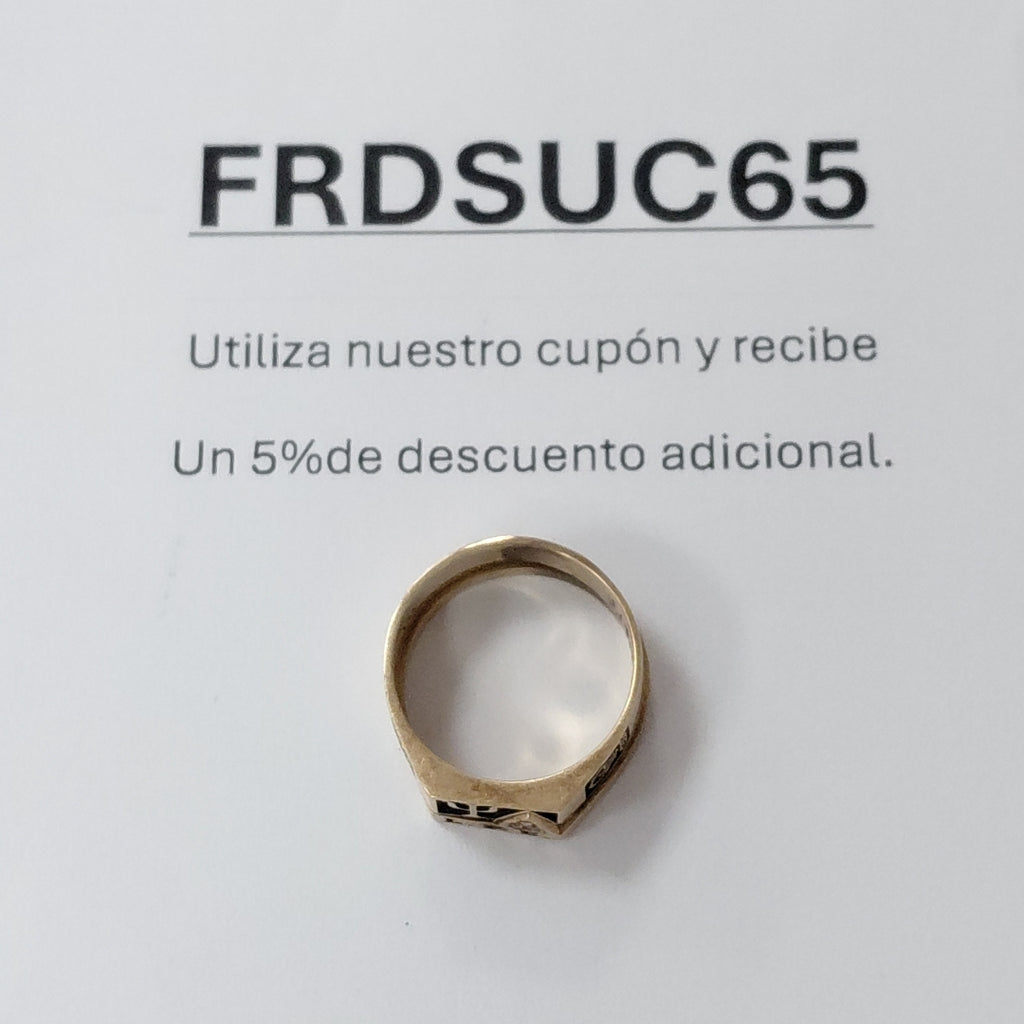 ANILLO DE GRADUACIÓN ORO 14 K 5.2 GRMS (SEMINUEVO)