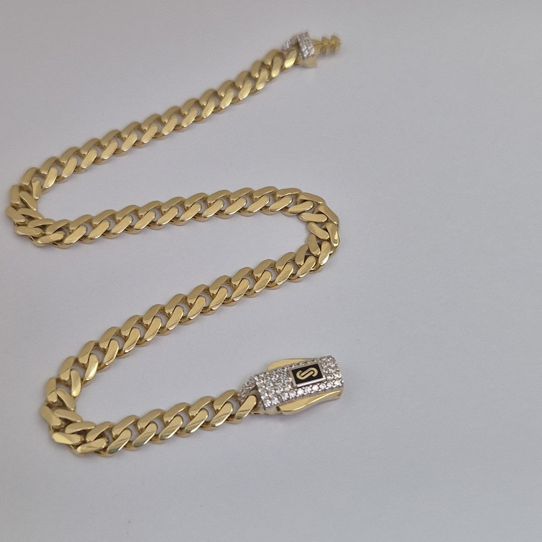 PULSERA CABALLERO MONACO ORO 14K 6.3 (NUEVO)