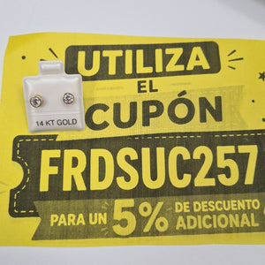 BROQUELES ORO 14K 1.2 (NUEVO)