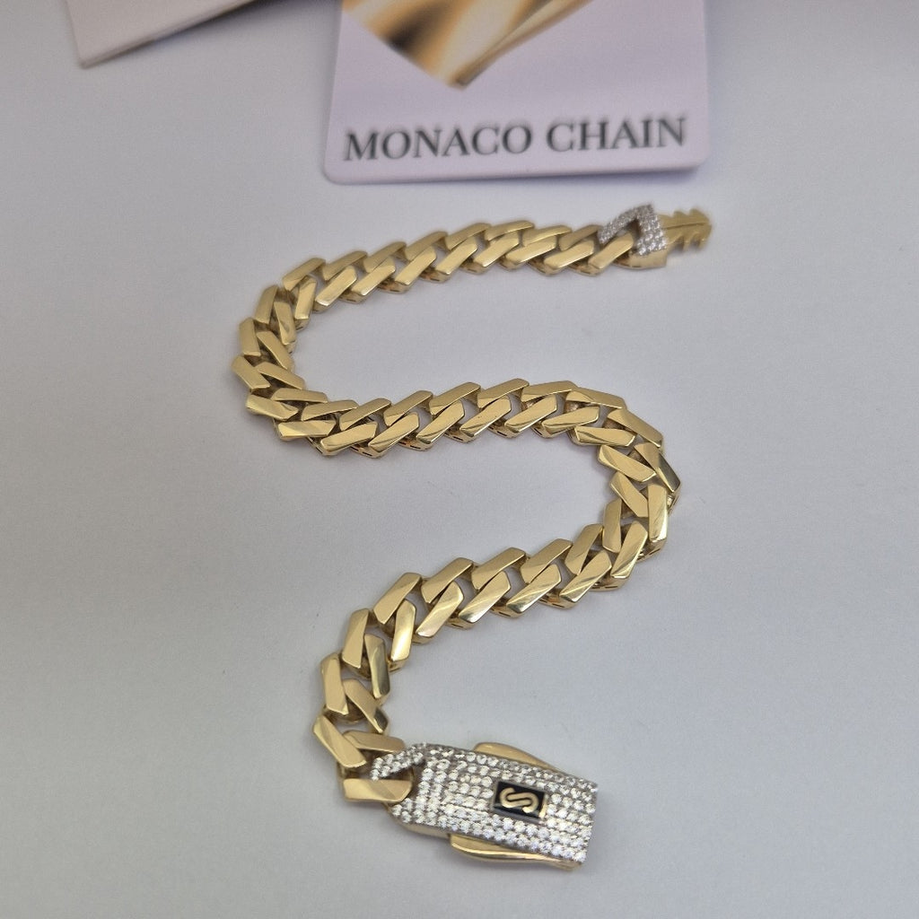PULSERA CABALLERO MONACO ORO 14K 11.3 (NUEVO)
