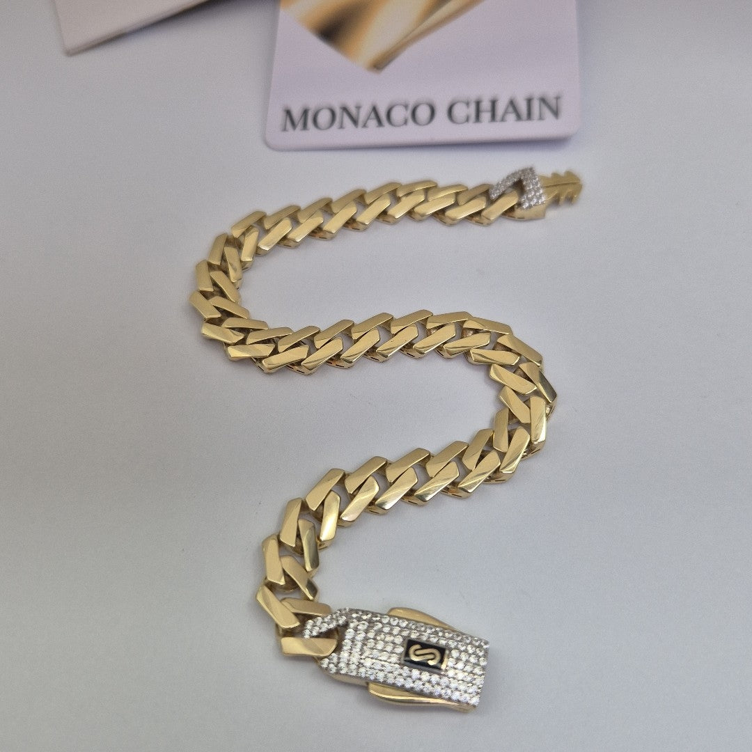 PULSERA CABALLERO MONACO ORO 14K 11.3 (NUEVO)