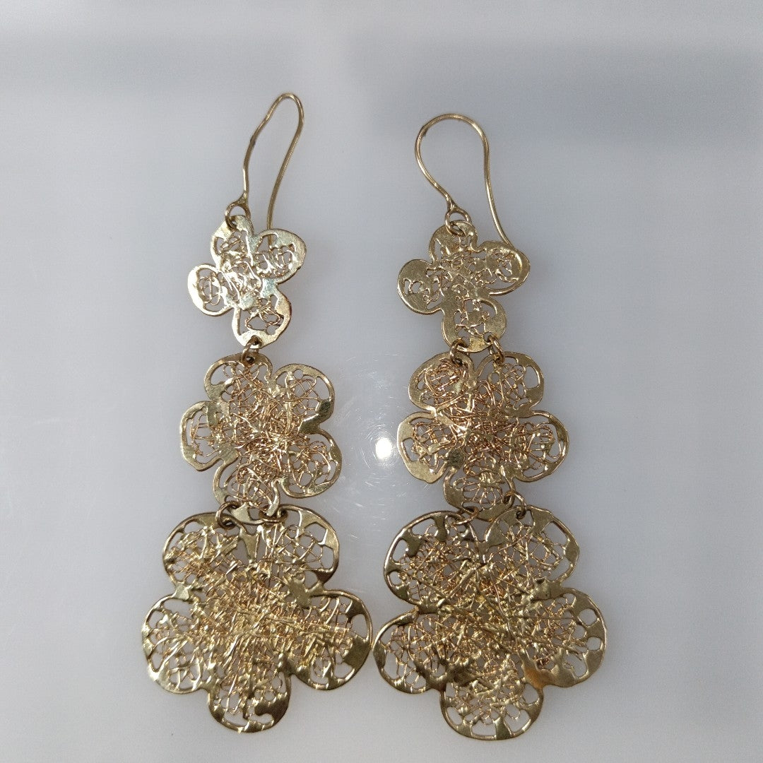 ARETES PAR ORO 14 K 9.9 GRMS (SEMINUEVO)