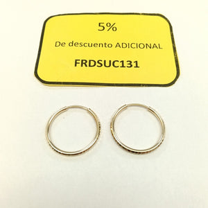 ARRACADAS PAR ORO 14 K 1.6 GRMS (SEMINUEVO)