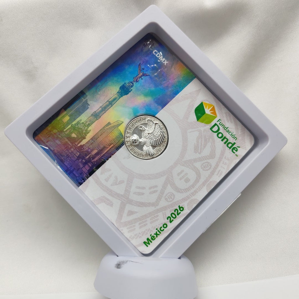 MEDALLA CONMEMORATIVA FRD FÚTBOL MOTIVO ÁGUILA PLATA .925 8.9 GR (NUEVO)