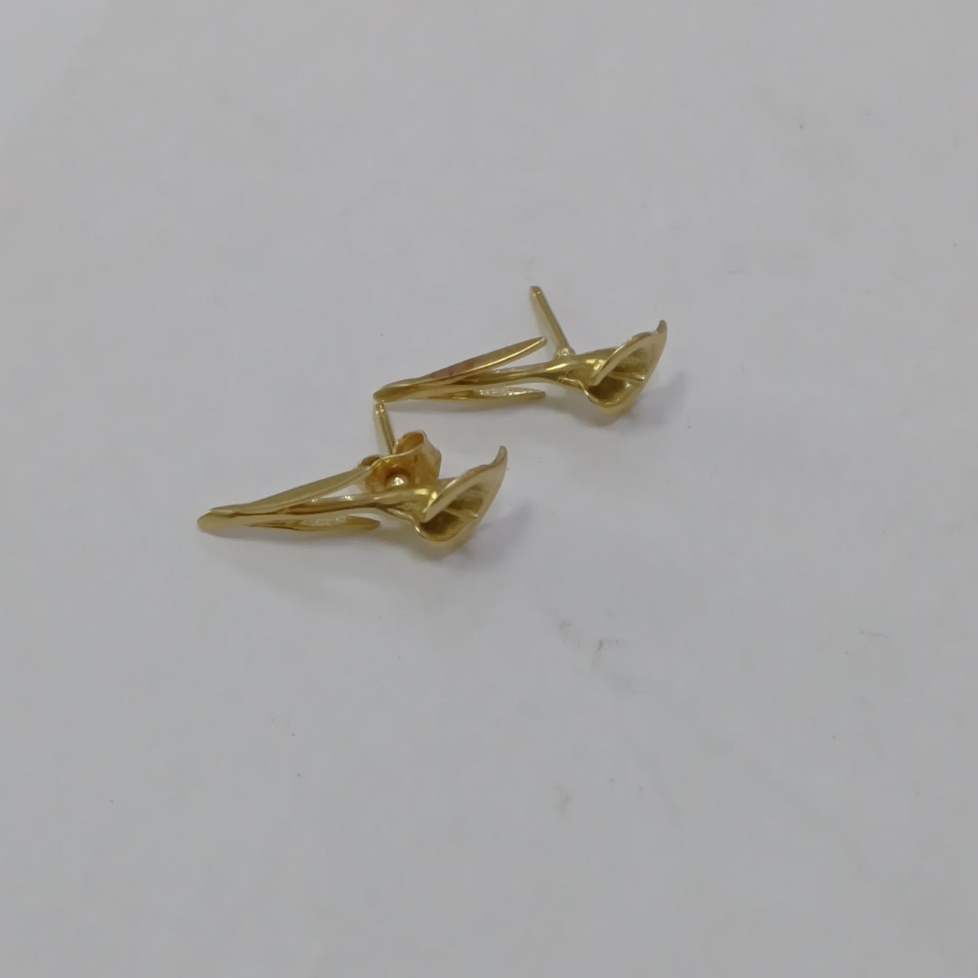 ARETES PAR,DIJE ORO 14 K 2,00 GRMS (SEMINUEVO)