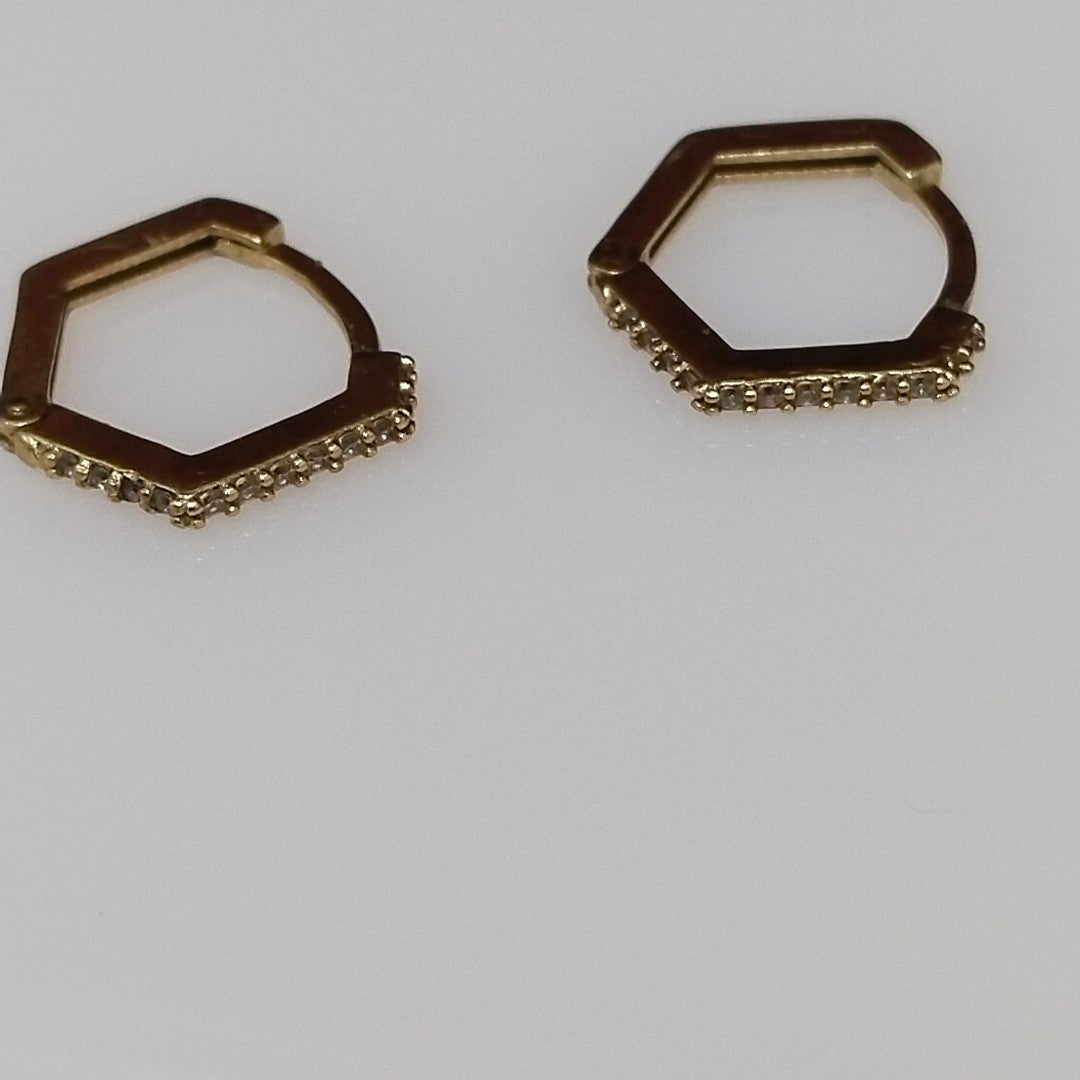 ARRACADAS PAR ORO 10 K 1.3 GRMS (SEMINUEVO)