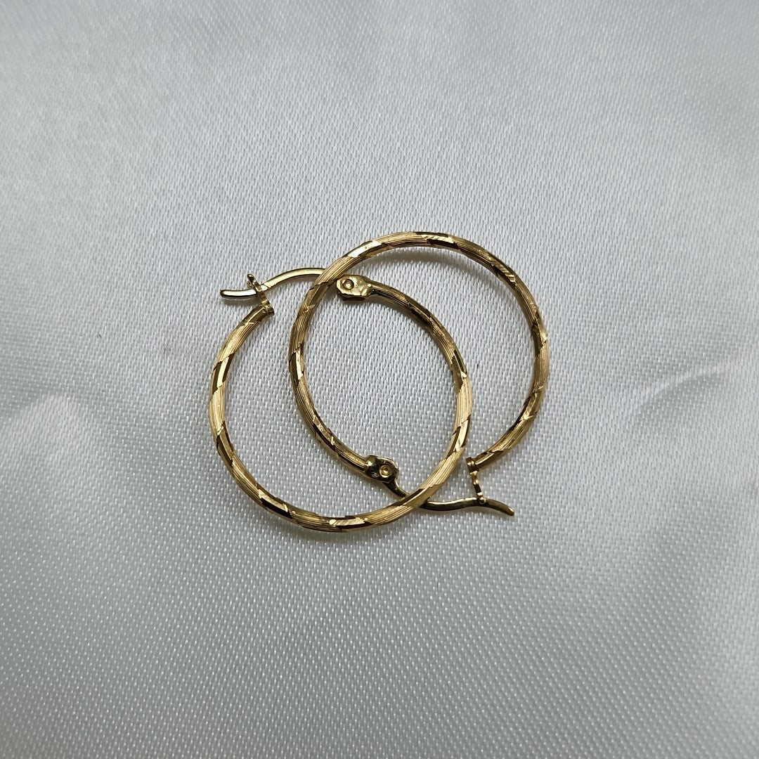ARRACADAS PAR ORO 14 K 1.5 GRMS (SEMINUEVO)