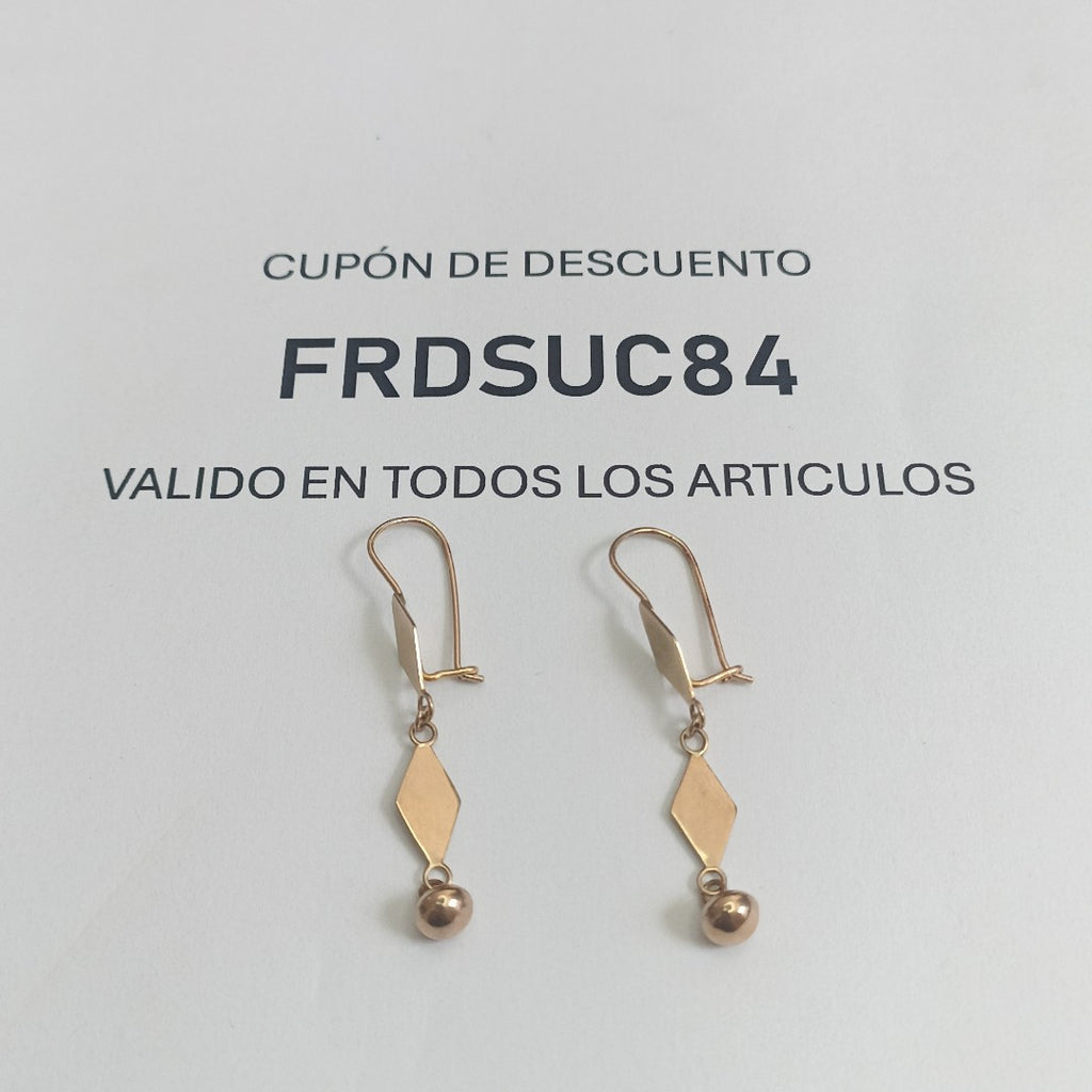 ARETES PAR ORO 8 K 2,30 GRMS (SEMINUEVO)