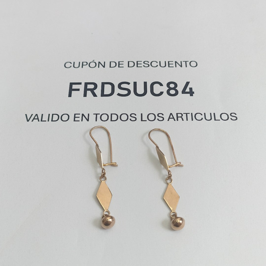 ARETES PAR ORO 8 K 2,30 GRMS (SEMINUEVO)