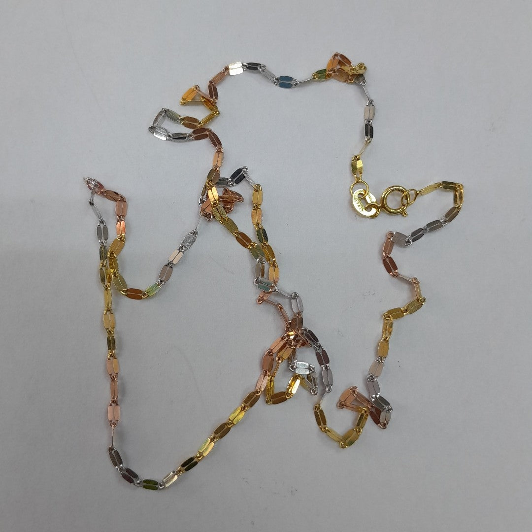 CADENA ORO COMBINADO 10 K 1,90 GRMS (SEMINUEVO)