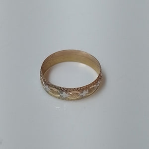 ARGOLLA ORO, ORO COMBINADO 10 K 1.4 GRMS (SEMINUEVO)