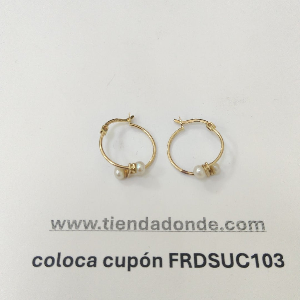 ARETES PAR ORO 14 K 2,00 GRMS (SEMINUEVO)