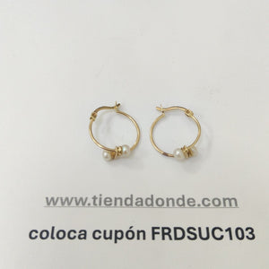 ARETES PAR ORO 14 K 2,00 GRMS (SEMINUEVO)
