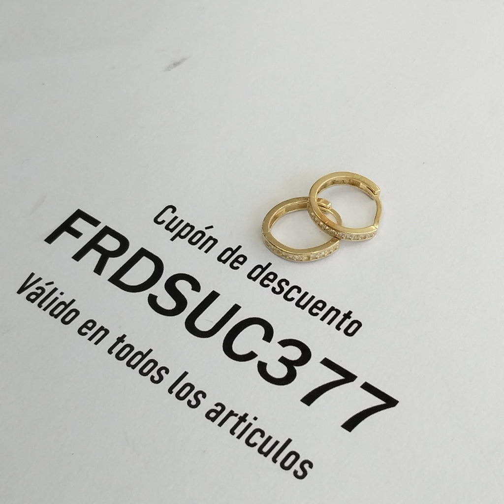 ARETES PAR ORO 14 K 1.2 GRMS (SEMINUEVO)