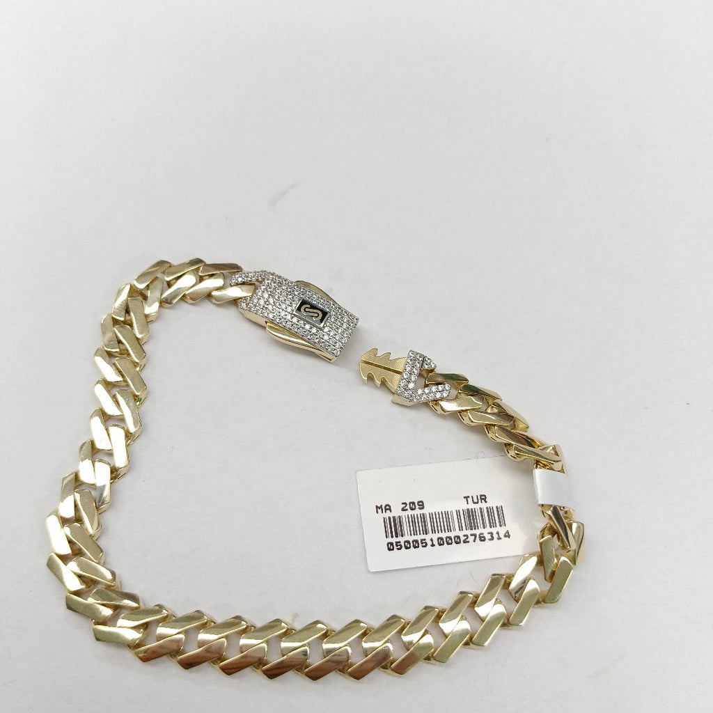PULSERA CABALLERO MONACO ORO 14K 11.4 (NUEVO)