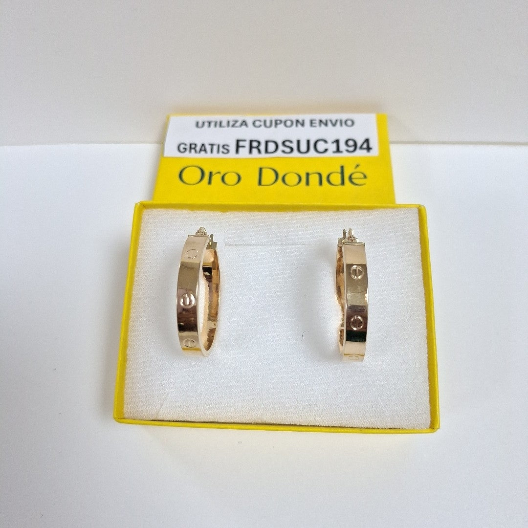 ARRACADAS MONACO ORO 14K 3.7 (NUEVO)