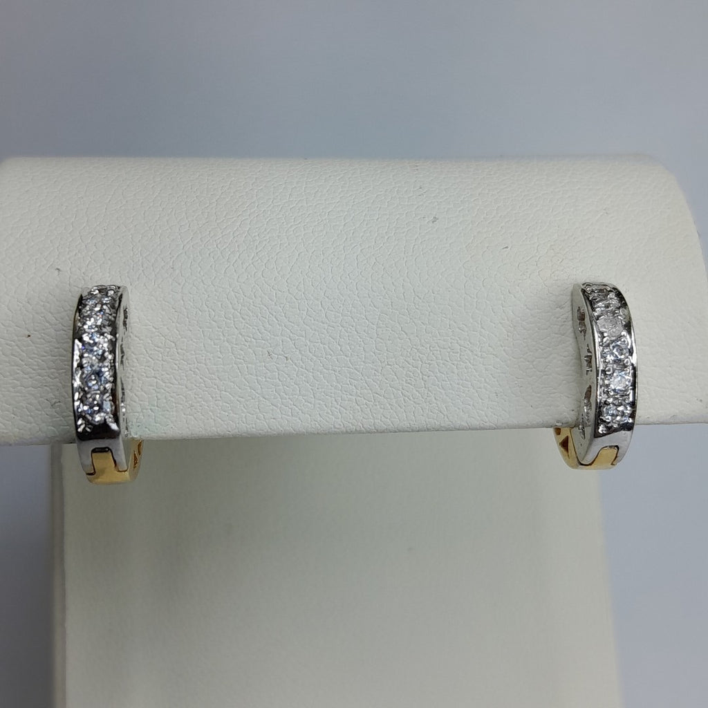 ARRACADAS PAR ORO, ORO BLANCO 14 K 3.9 GRMS (SEMINUEVO)