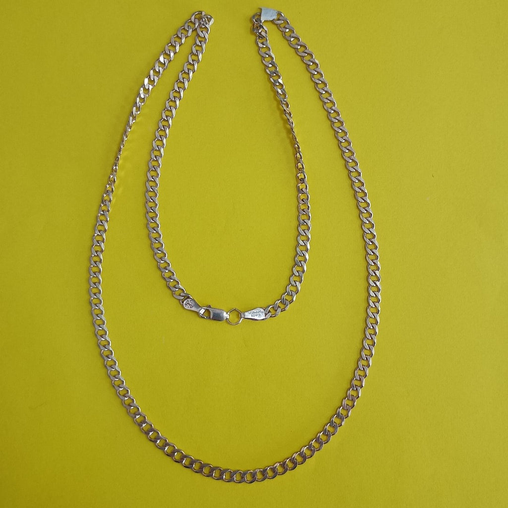 CADENA TEJIDO BARBADO PLATA .925 60 CM 13.6 GR (NUEVO)