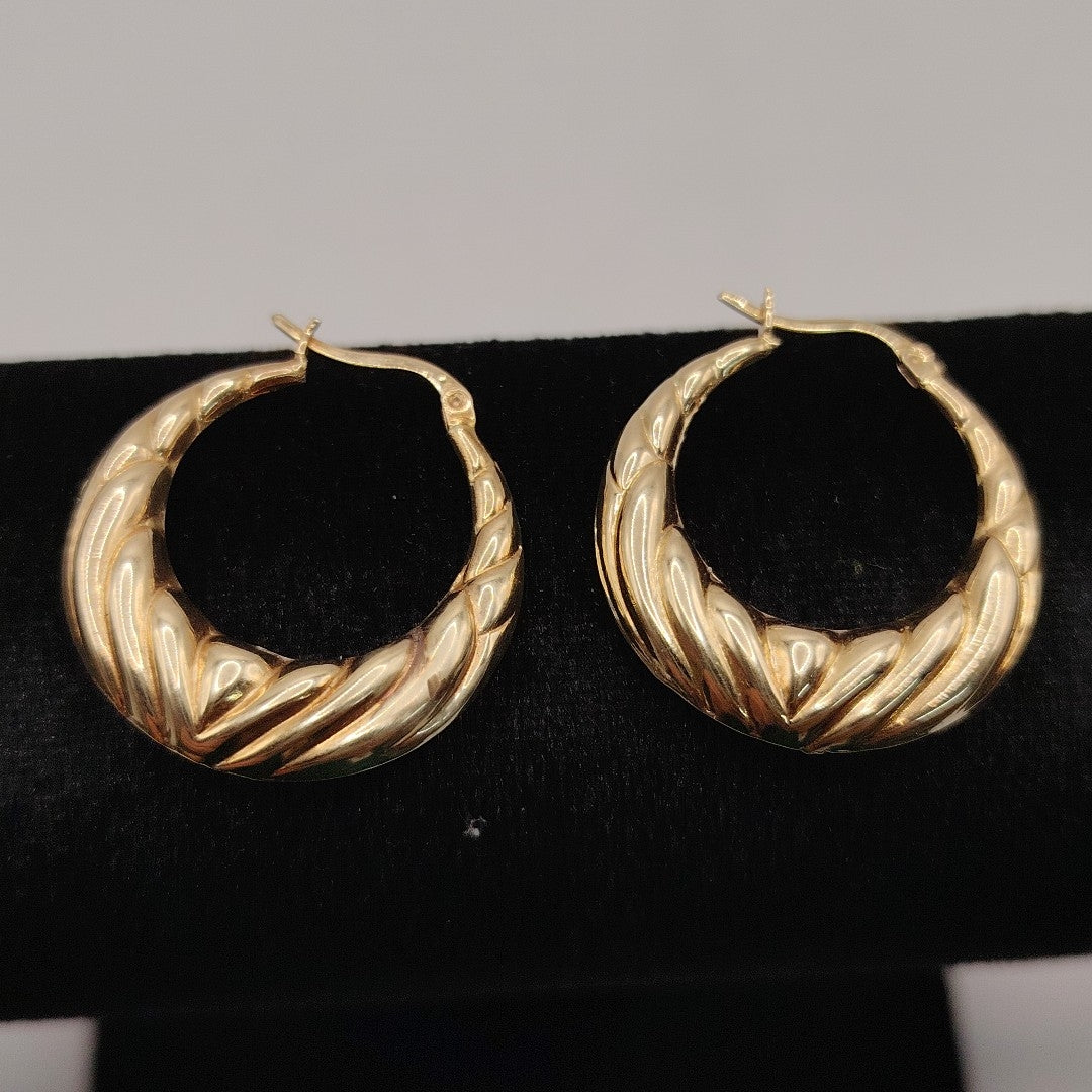 ARRACADAS PAR ORO 14 K 4.3 GRMS (SEMINUEVO)