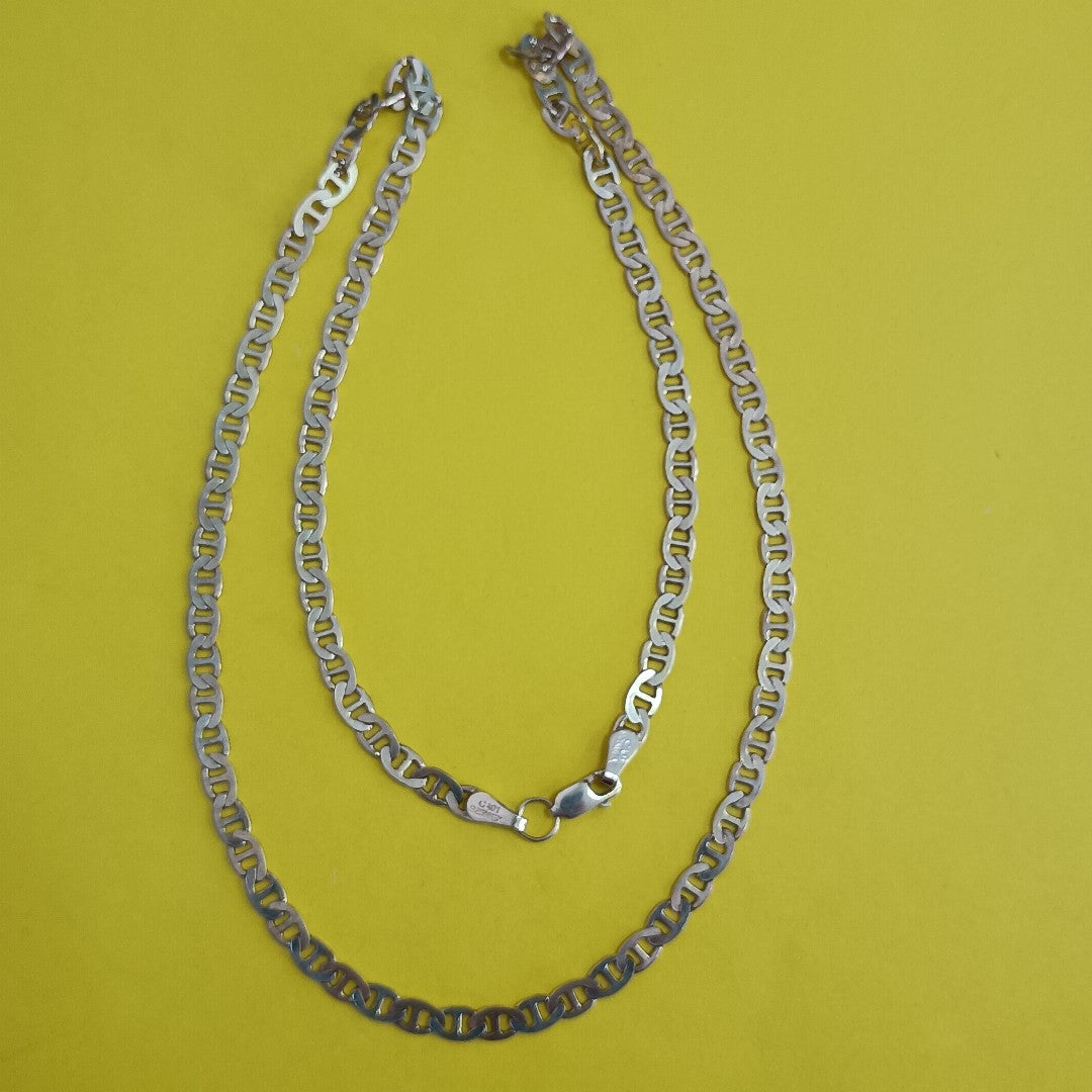 CADENA TEJIDO GUCHI PLATA .925 55 CM 12.5 GR (NUEVO)