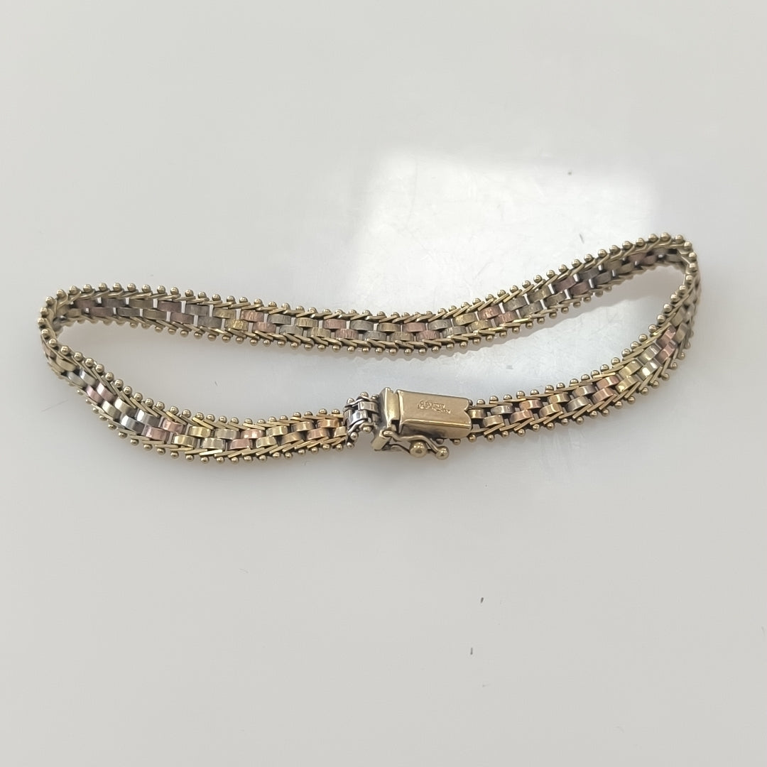 PULSERA ORO COMBINADO 14 K 18.3 GRMS (SEMINUEVO)