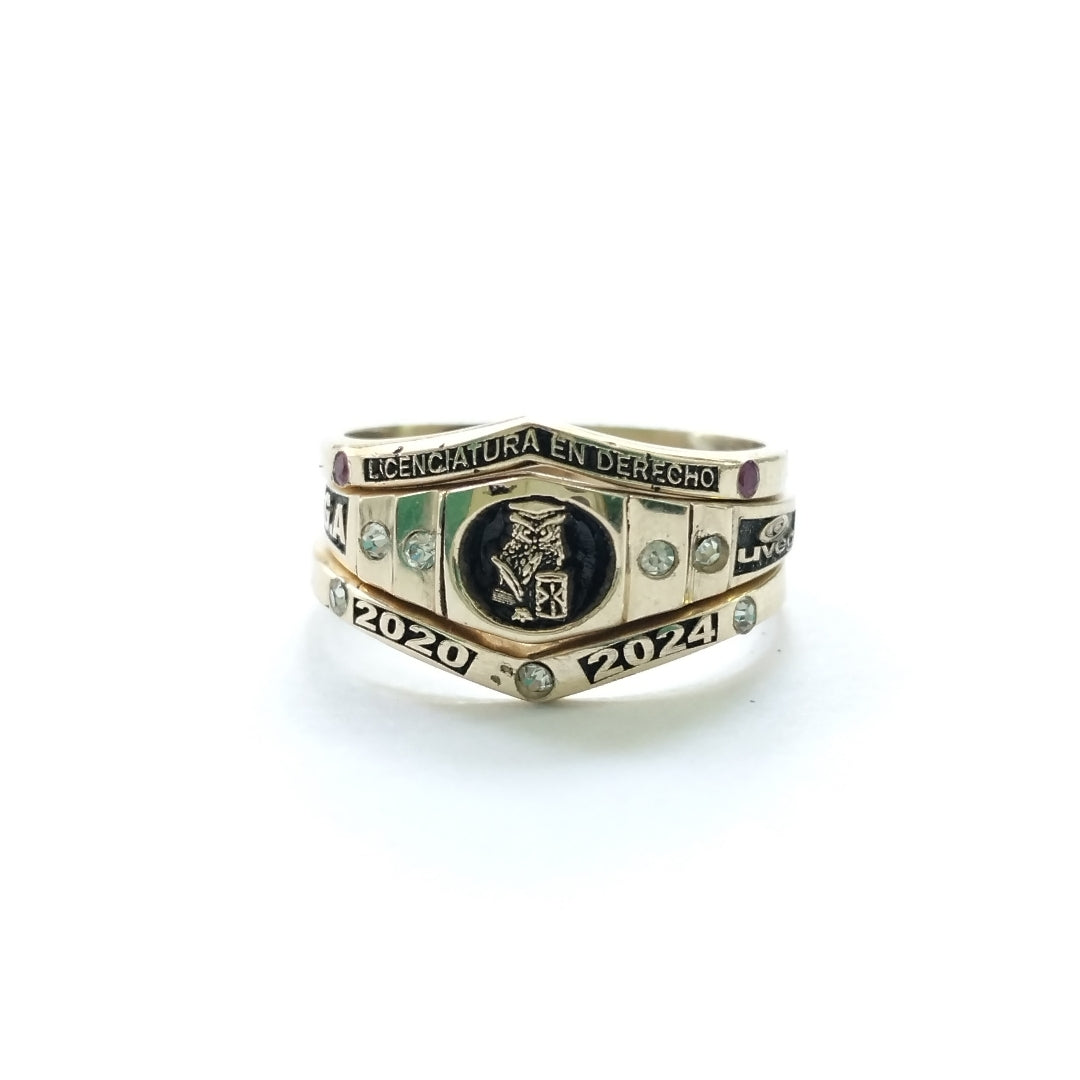 ANILLO DE GRADUACIÓN ORO 8 K 5,10 GRMS (SEMINUEVO)