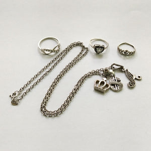 ANILLITO,CADENA,DIJE PLATA 14,50 GRMS (SEMINUEVO)