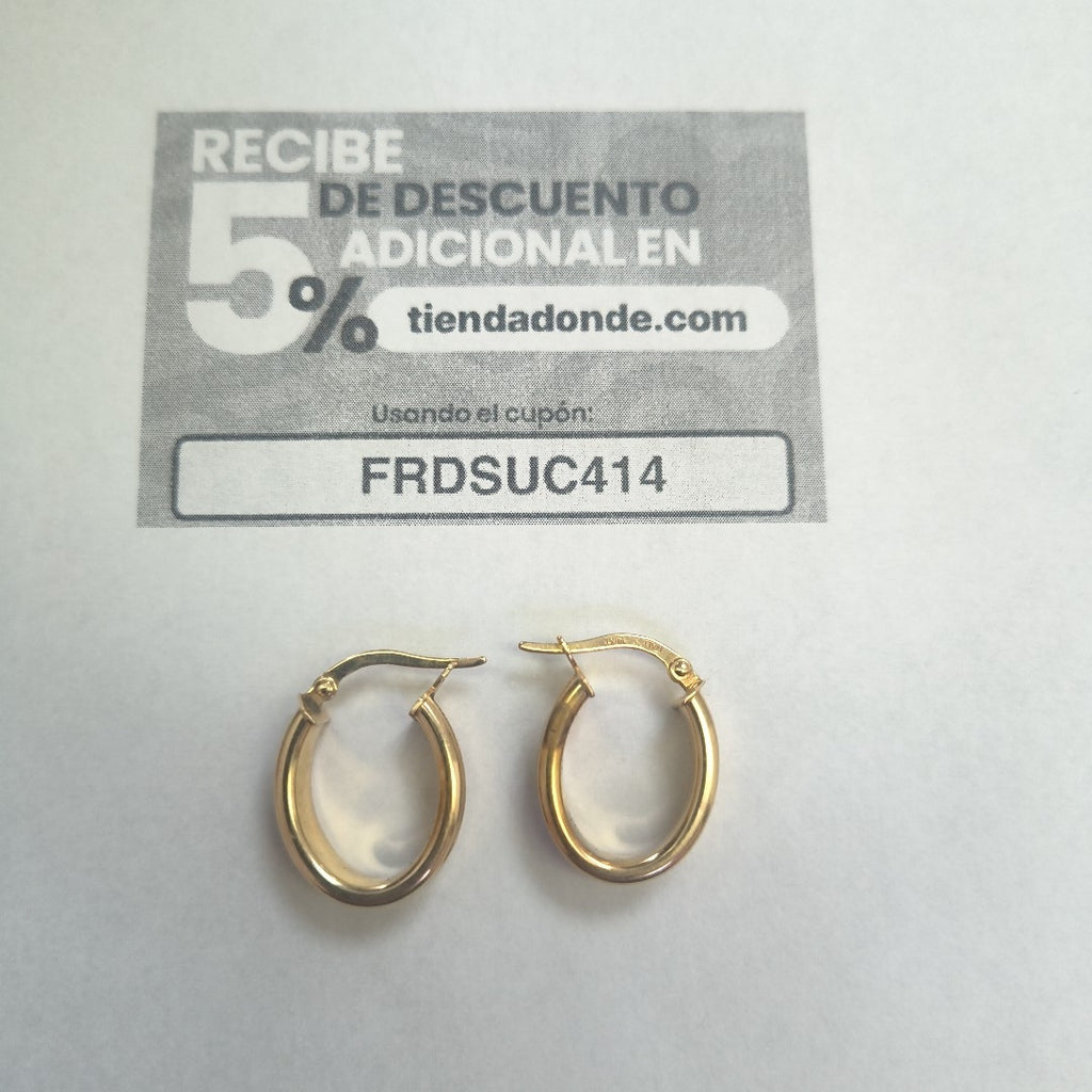 ARRACADAS PAR ORO 14 K 1.8 GRMS (SEMINUEVO)