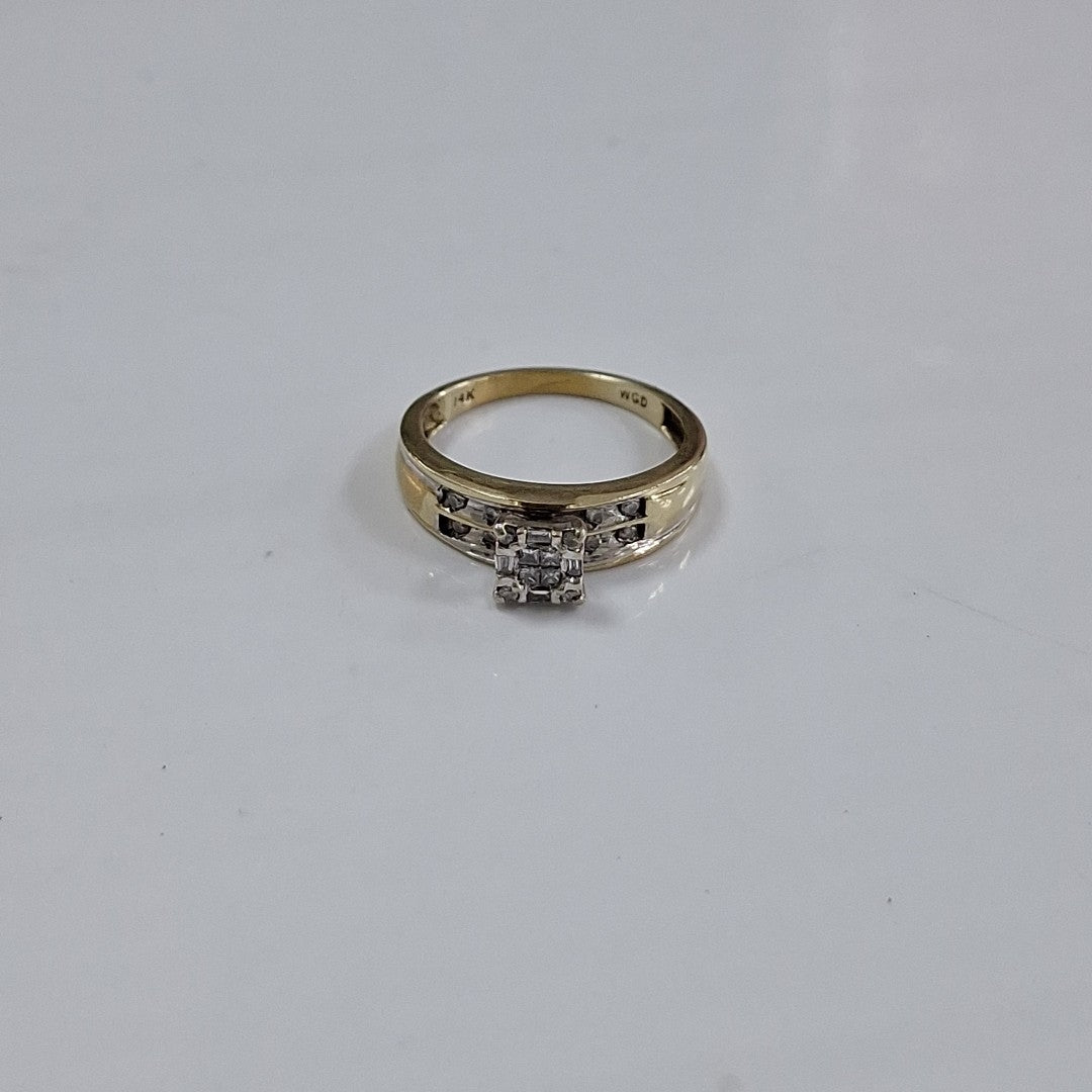 ANILLITO, SOLITARIO ORO 14 K 2.5 GRMS (SEMINUEVO)