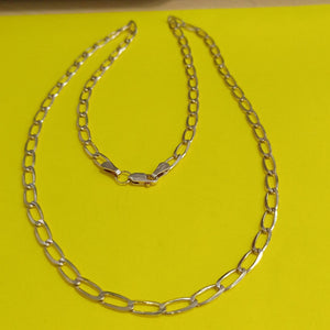 CADENA TEJIDO ESLABONES PLATA .925 60 CM 10.6 GR (NUEVO)