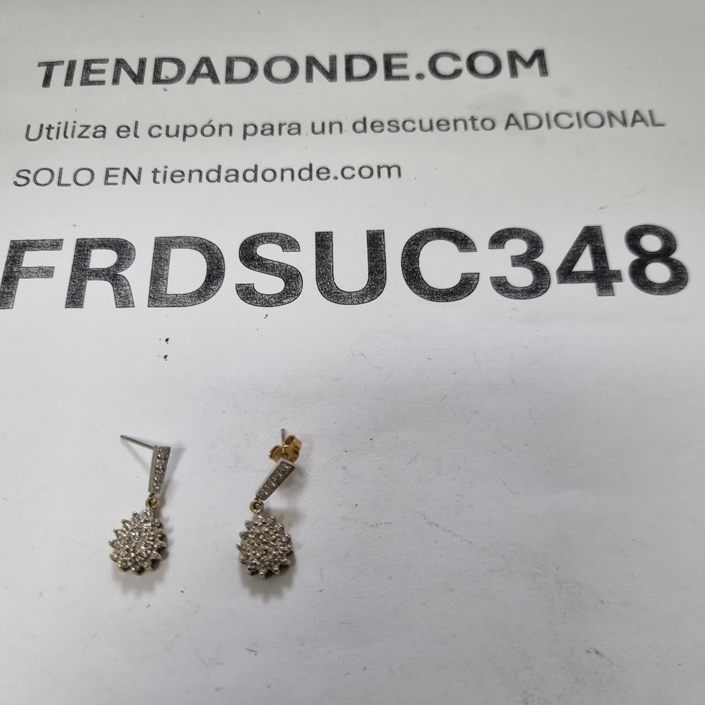 ARETES PAR ORO COMBINADO 10 K 2.6 GRMS (SEMINUEVO)