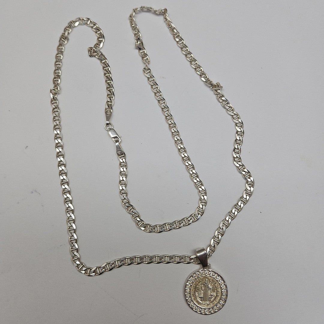 CADENA, DIJE PLATA 23 GRMS (SEMINUEVO)