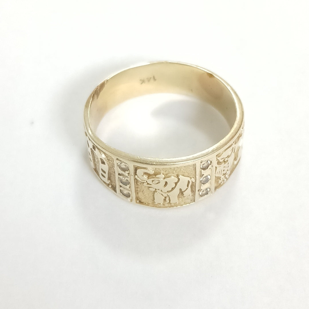 ARGOLLA DE LA SUERTE ORO 14 K 4.6 GRMS (SEMINUEVO)