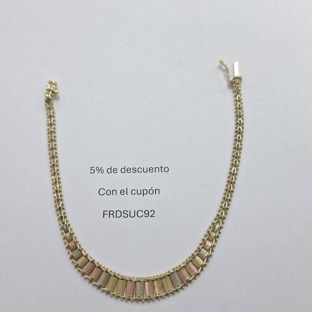 PULSERA ORO,ORO COMBINADO 14 K 8,40 GRMS (SEMINUEVO)