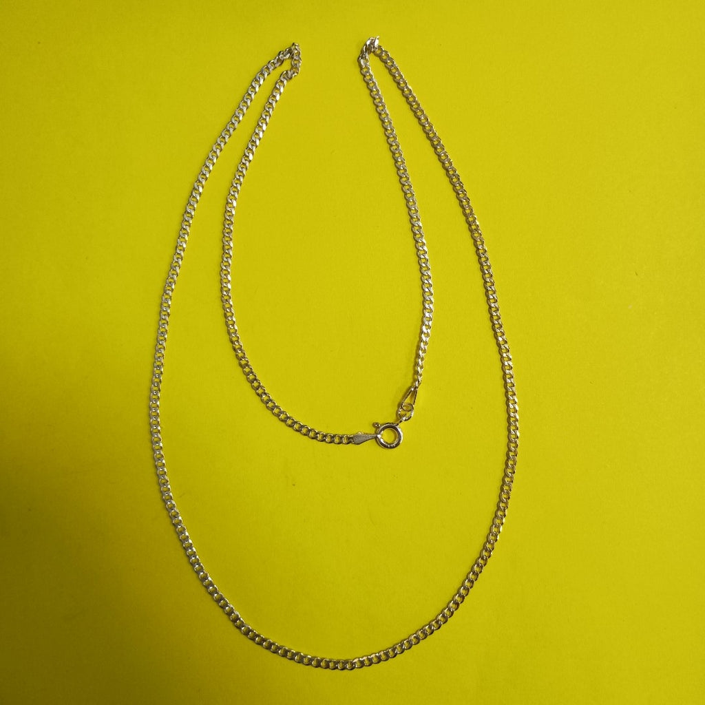 CADENA TEJIDO BARBADO PLATA .925 55 CM 5.4 GR (NUEVO)