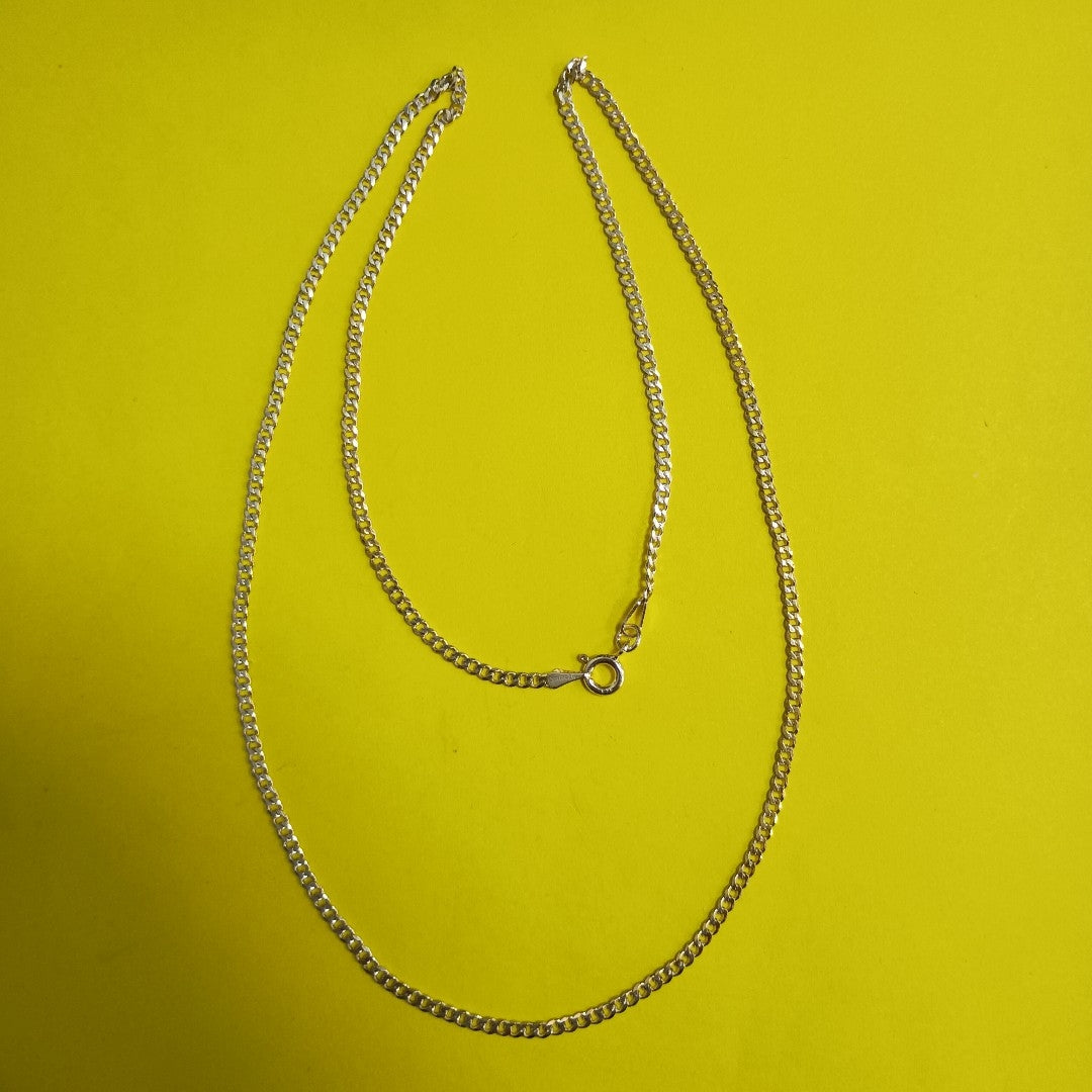 CADENA TEJIDO BARBADO PLATA .925 55 CM 5.4 GR (NUEVO)