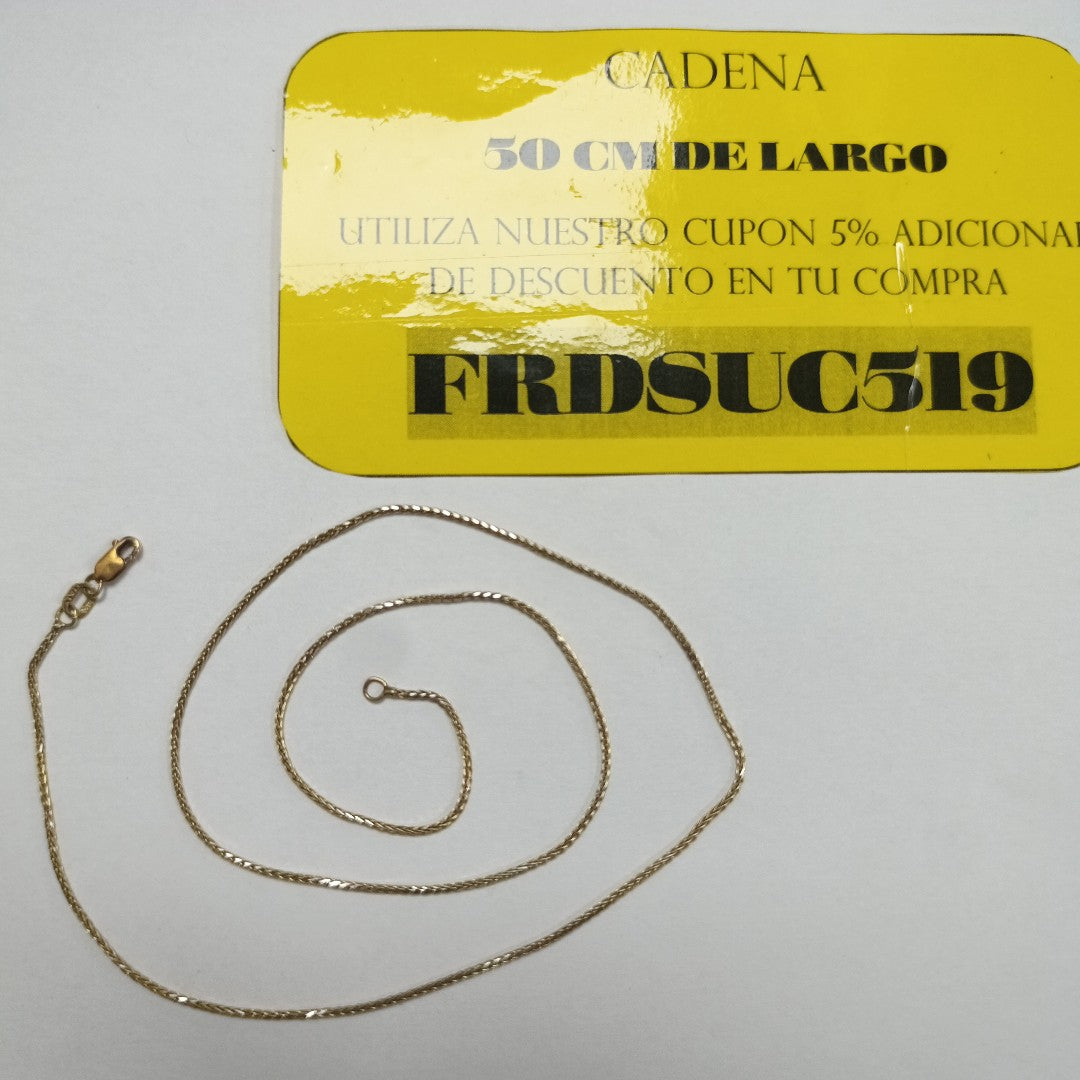CADENA ORO 14 K 3.7 GRMS (SEMINUEVO)