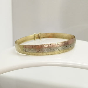 PULSERA RIGIDA ORO,ORO COMBINADO 10 K 8,70 GRMS (SEMINUEVO)